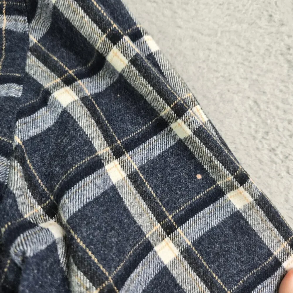 Sonoma Flannel Button Shirt Lot of‎ 2 Men's Medium Plaid Workwear Long Sleeve
